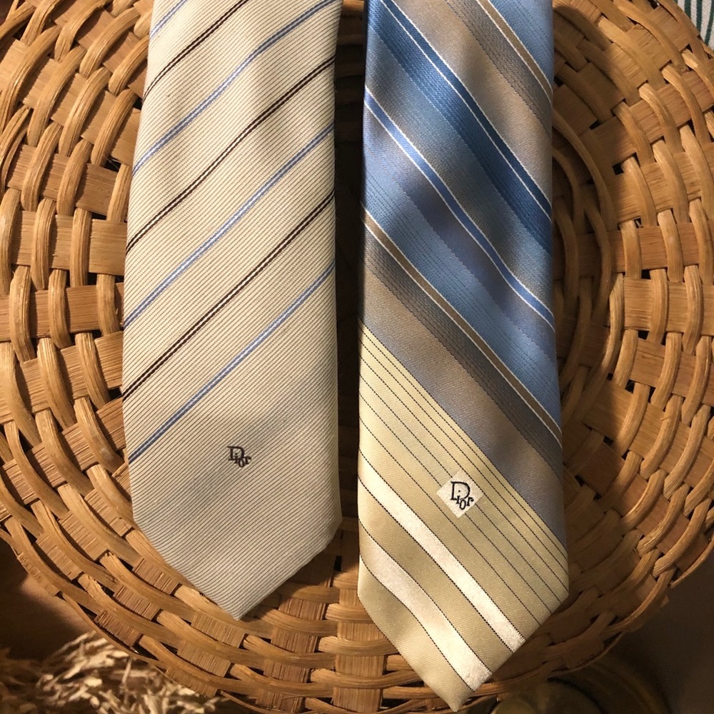 Pair of Dior Neckties